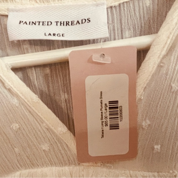 Gorgeous sheer white maxi dress, NWT, size L. - Picture 2 of 3